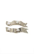 Moda Operandi Rodarte Set Of Two Faux-pearl-embellished Ribbon Hair Clips
