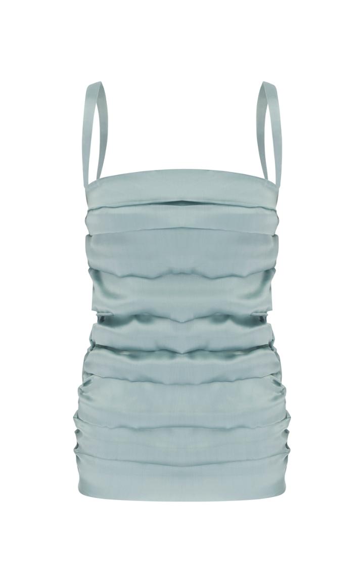 Moda Operandi Harris Tapper Marianne Ruched Silk Organza Top