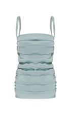 Moda Operandi Harris Tapper Marianne Ruched Silk Organza Top