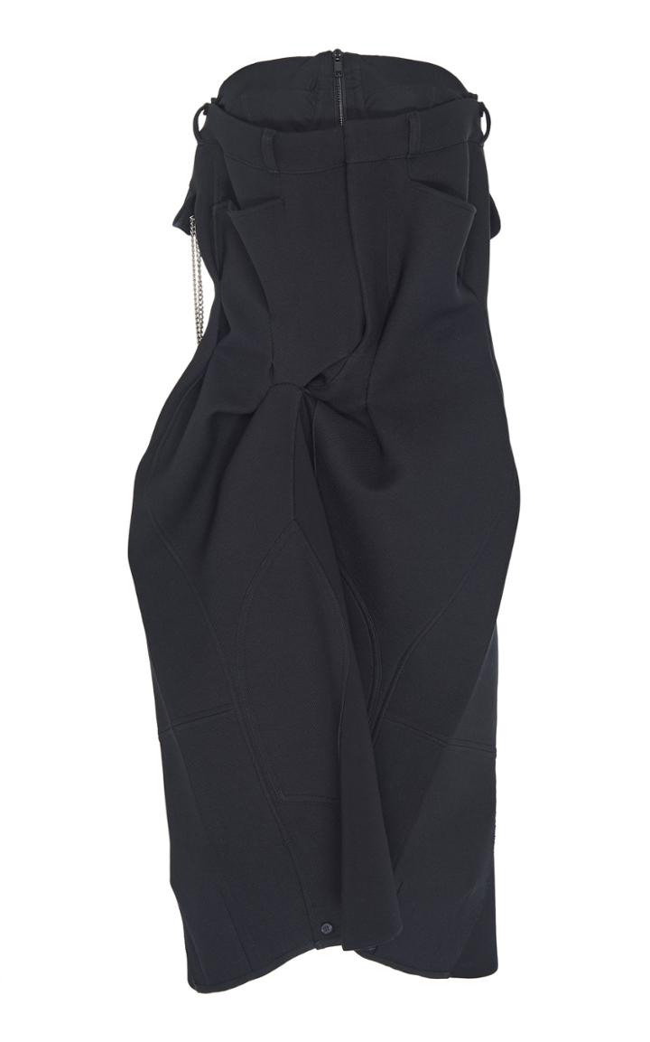 Maison Margiela Strapless Deconstructed Twill Dress