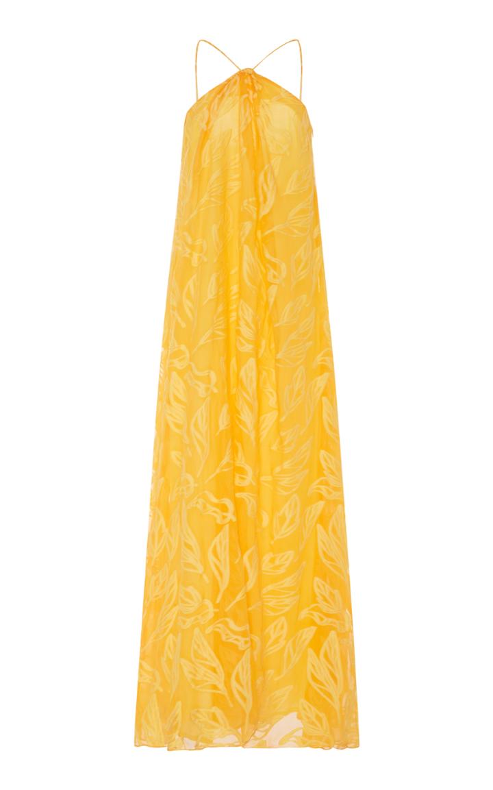 Cacharel Embroidered Silk And Cotton-blend Maxi Dress