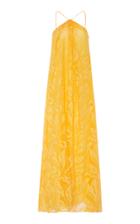 Cacharel Embroidered Silk And Cotton-blend Maxi Dress