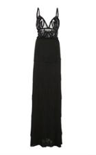 Naeem Khan Tiered Fringe Sleeveless Gown