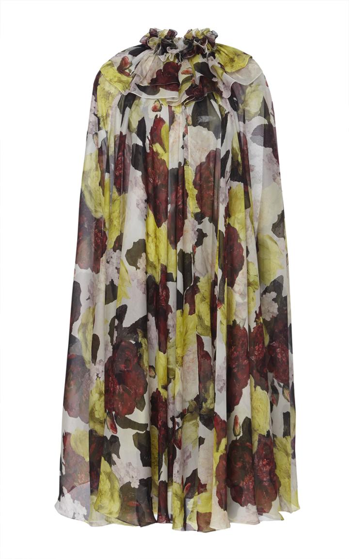 Erdem Perdita High Neck Silk Cape