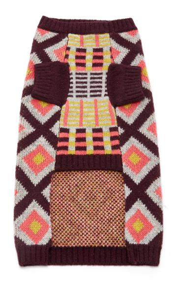 Ware Of Dog Contrast Pattern Jacquard Sweater