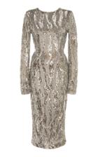 Rachel Gilbert Dinah Sequin Long Sleeve Dress
