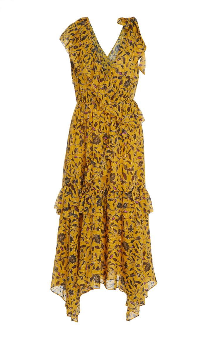 Ulla Johnson Dania Ruffle Accented Midi Dress