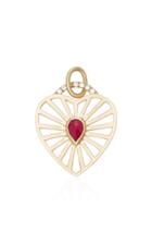 Michelle Fantaci Heart Charm With Gemfields Ruby And White Diamonds