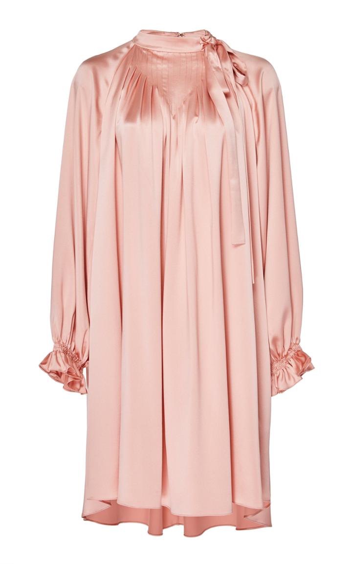 Adam Lippes Pintuck Silk Mini Dress