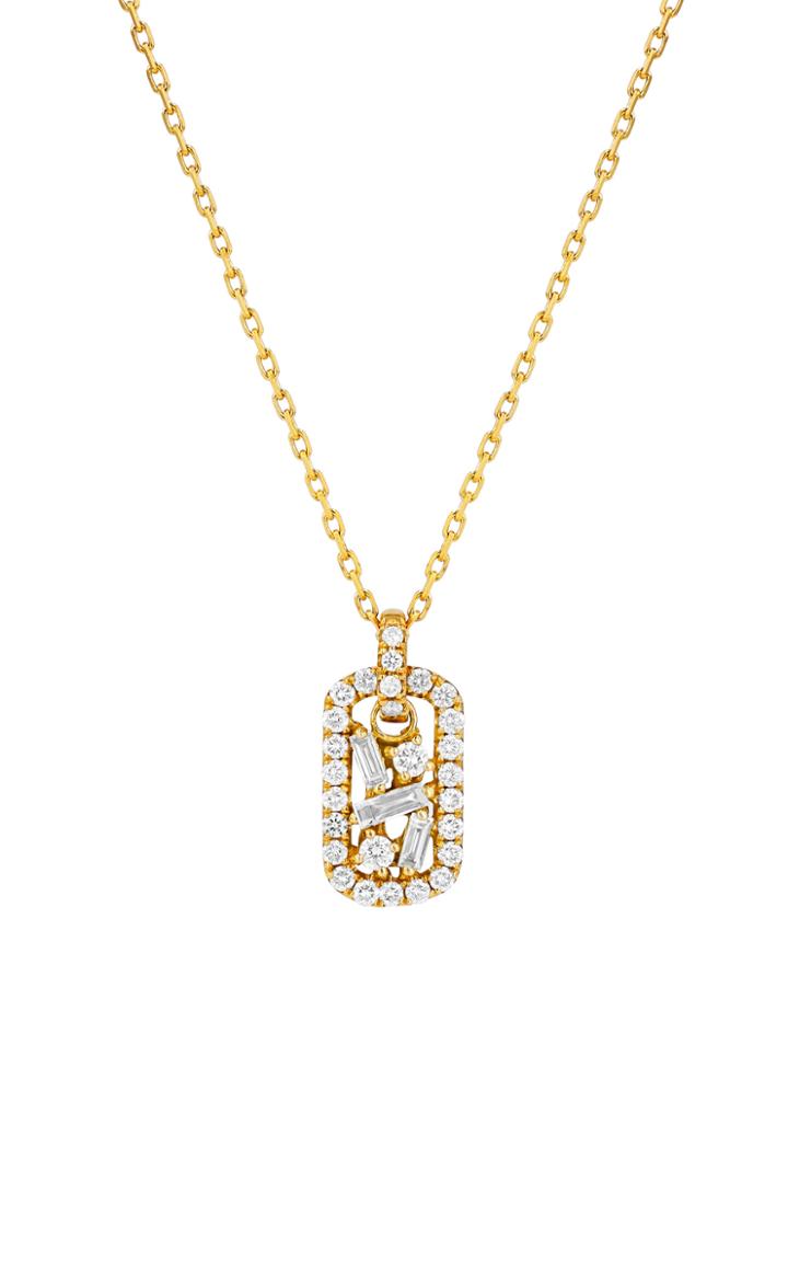 Moda Operandi Suzanne Kalan 18k Yellow Gold Fireworks Dog Tag Necklace
