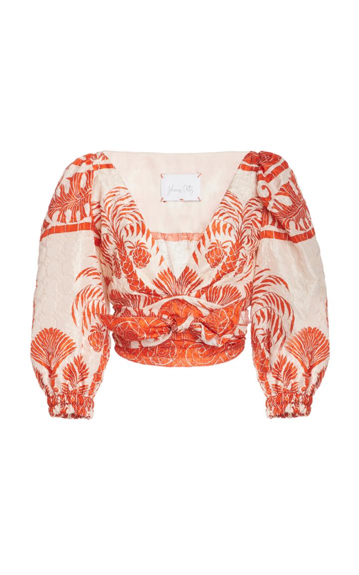 Moda Operandi Johanna Ortiz Astral Transit Printed Silk-blend Top