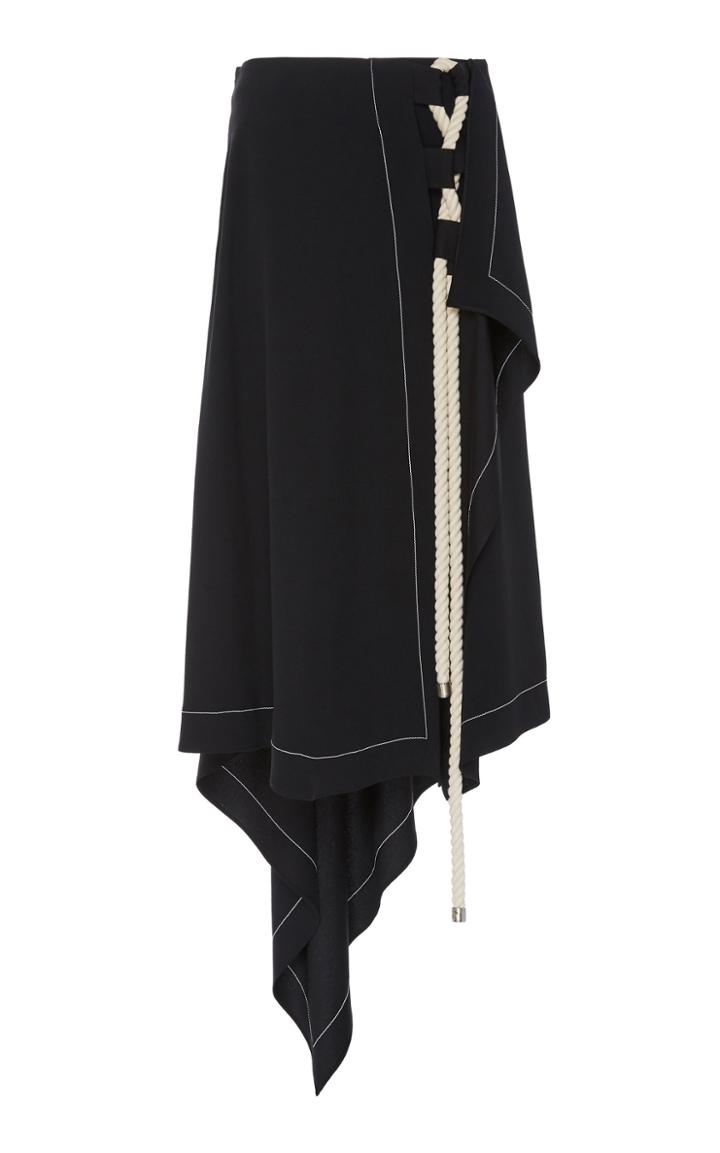 Monse Asymmetrical Wrap Skirt With Interlacing Rope