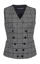 Dolce & Gabbana Checked Double-breasted Wool Vest