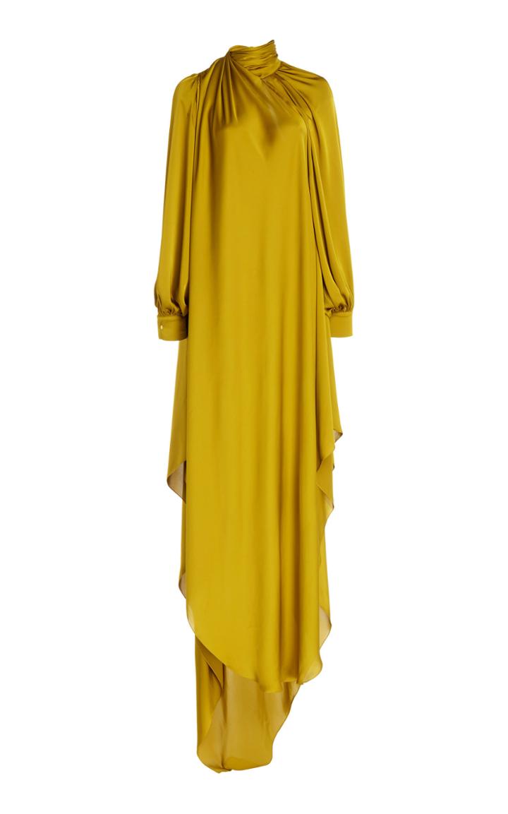 Maison Rabih Kayrouz Long Sleeve Charmeuse Gown