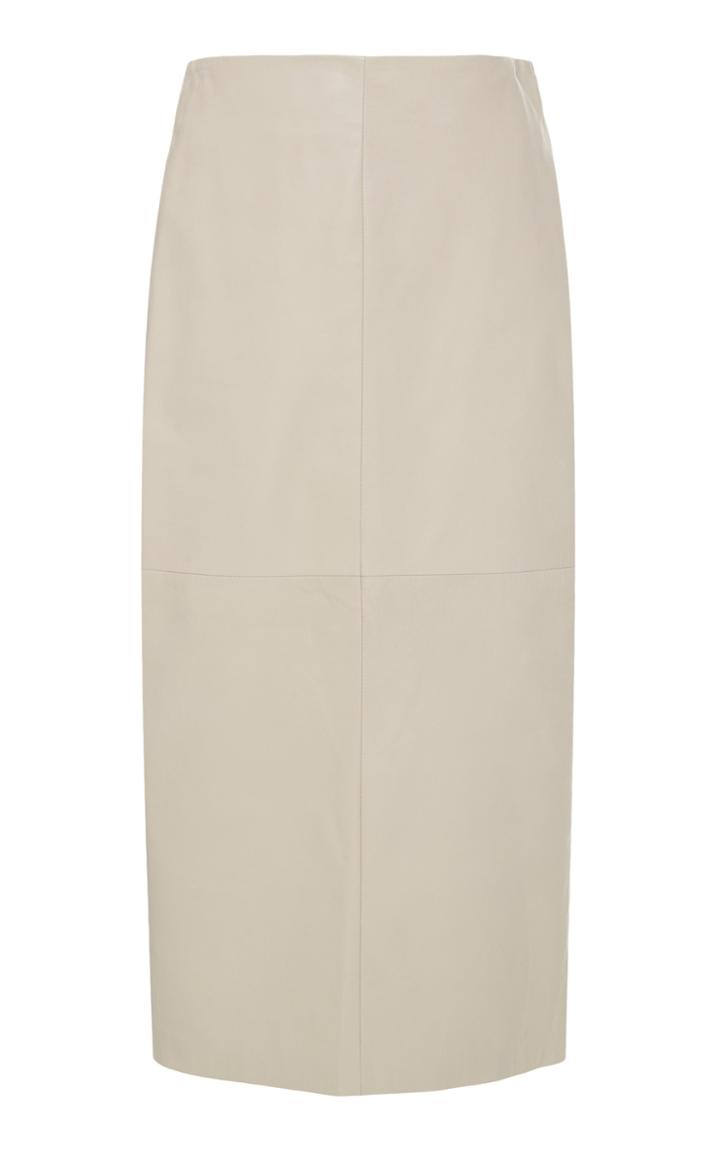 Brunello Cucinelli High-waisted Leather Midi Pencil Skirt
