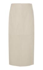Brunello Cucinelli High-waisted Leather Midi Pencil Skirt