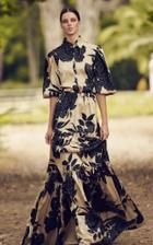Moda Operandi Costarellos Carmela Puff-sleeve Floral Satin Top