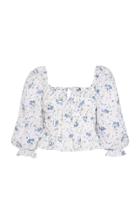 Moda Operandi Faithfull The Brand Gillian Floral Print Linen Top