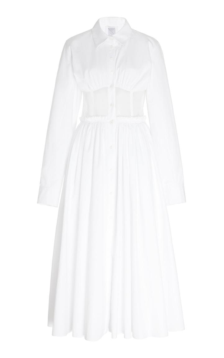 Moda Operandi Rosie Assoulin Cotton Corset Shirt Dress Size: 0