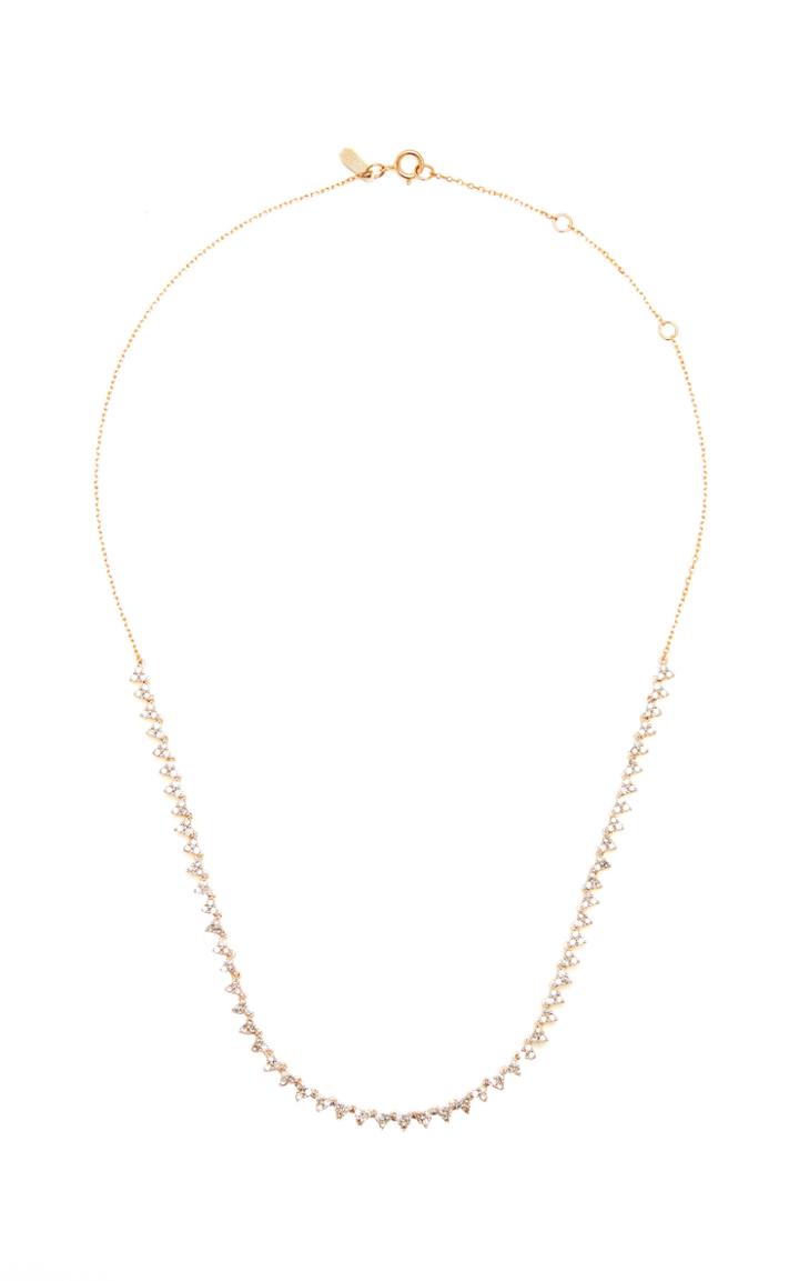 Adina Reyter Half Riviera 14k Yellow Gold Diamond Necklace