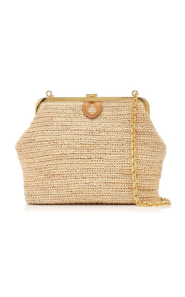 Mark Cross Susanna Raffia Shoulder Bag