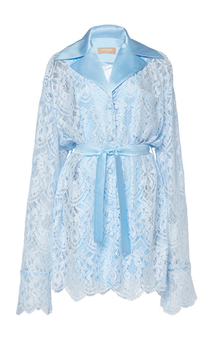 Matriel Oversized Lace Shirt With Silk Lapels