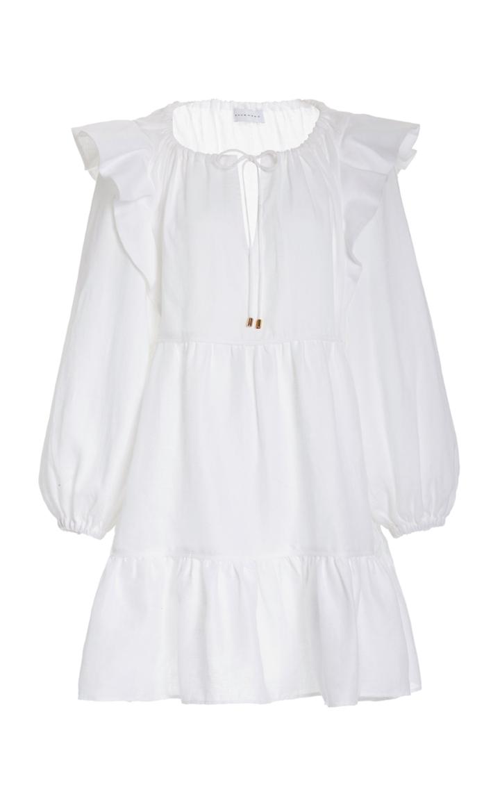 Ephemera Linen Trapeze Mini Dress