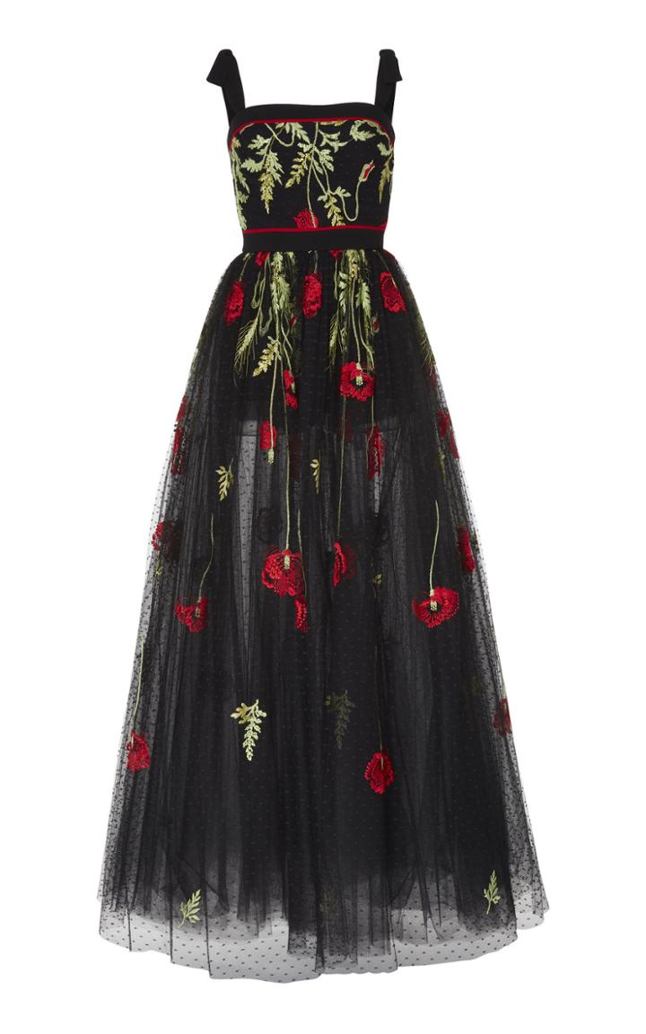 Elie Saab Floral Embroidered Dress