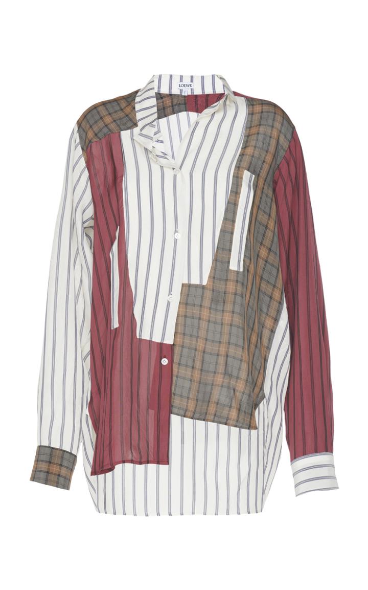 Loewe Asymmetric Printed Cotton-poplin Shirt