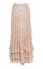 Missoni Ruffled Linen And Cotton Skirt