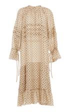 Lee Mathews Ingall Spot Silk Cotton Raglan Dress