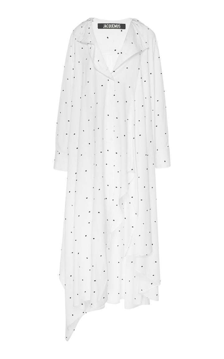 Jacquemus Rosaria Asymmetric Poplin Shirt Dress