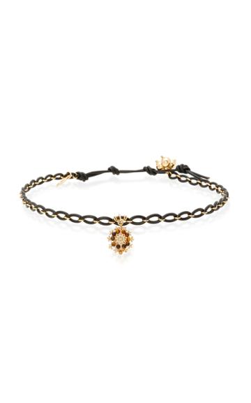 Camellia Westbury Tiger Eye And Crystal Quartz Leather Choker