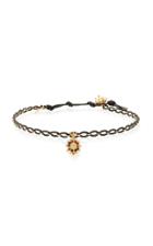 Camellia Westbury Tiger Eye And Crystal Quartz Leather Choker