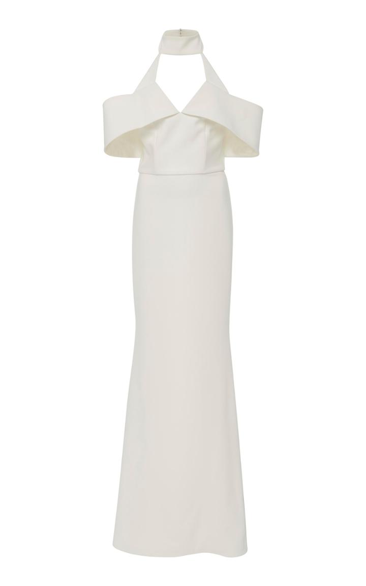 Christian Siriano Cut Out Halter Gown
