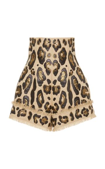 Moda Operandi Dolce & Gabbana High-rise Animal Print Shorts Size: 38