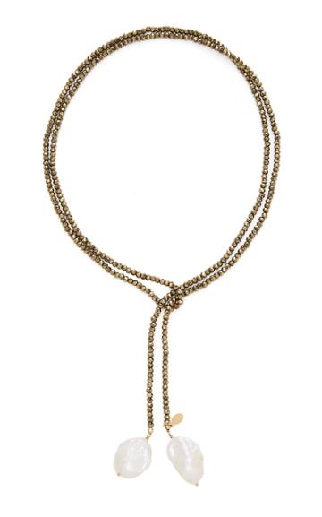 Joie Digiovanni Gold-filled, Pyrite And Pearl Necklace