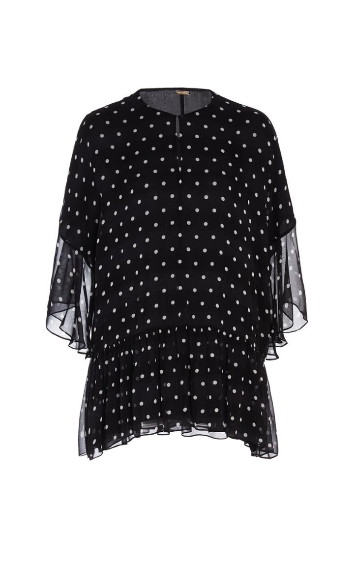 Moda Operandi Adam Lippes Printed Chiffon Flounce Top Size: Xs