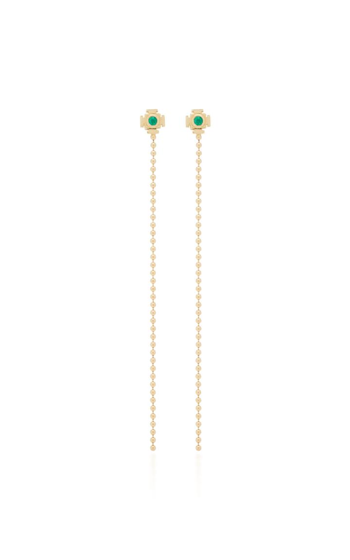 Ark 18k Gold Emerald Earrings