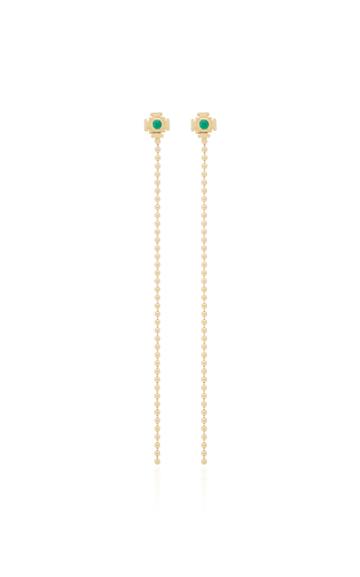 Ark 18k Gold Emerald Earrings