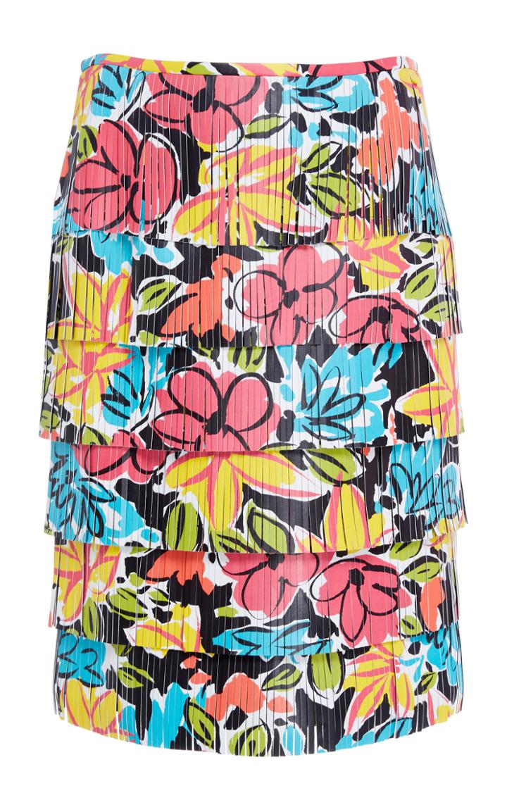 Michael Kors Collection Fringe Leather Skirt