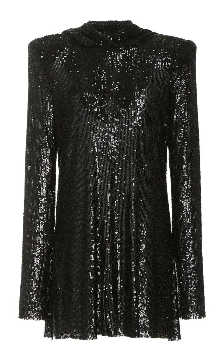 Moda Operandi Naeem Khan Sequin Embellished Hooded Mini Dress Size: Xs