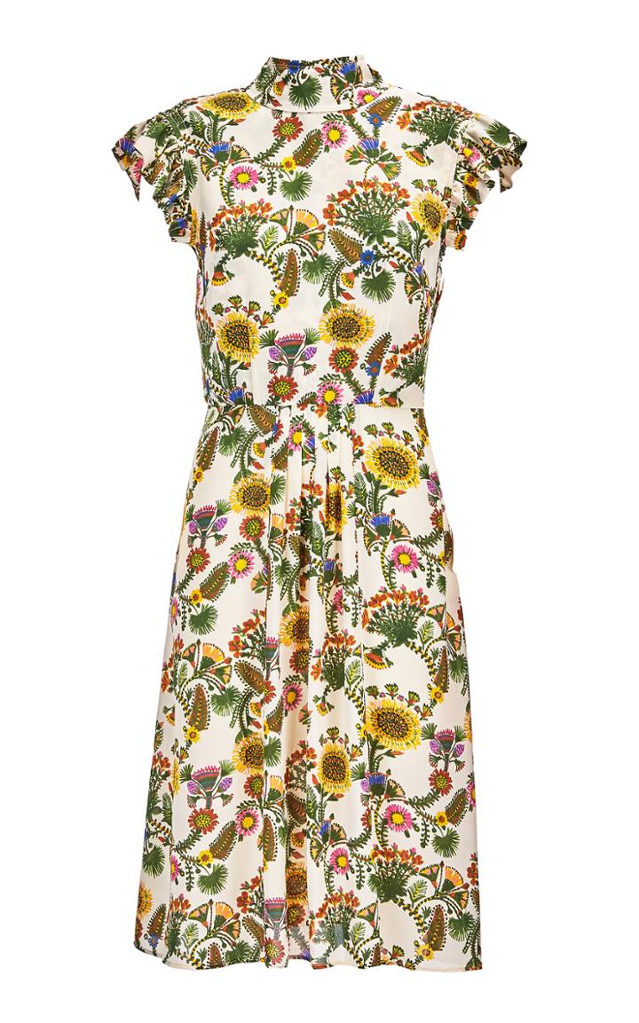 La Doublej Bon Ton Printed Chiffon Mini Dress