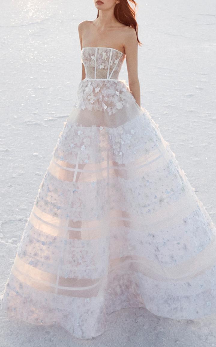 Alex Perry Bride Harper Sheer Embellished Gown