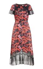 Moda Operandi Saloni Ryder-b Floral-printed Silk Dress