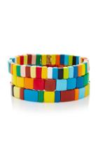 Roxanne Assoulin Set-of-three Rainbow Stretch Bracelets