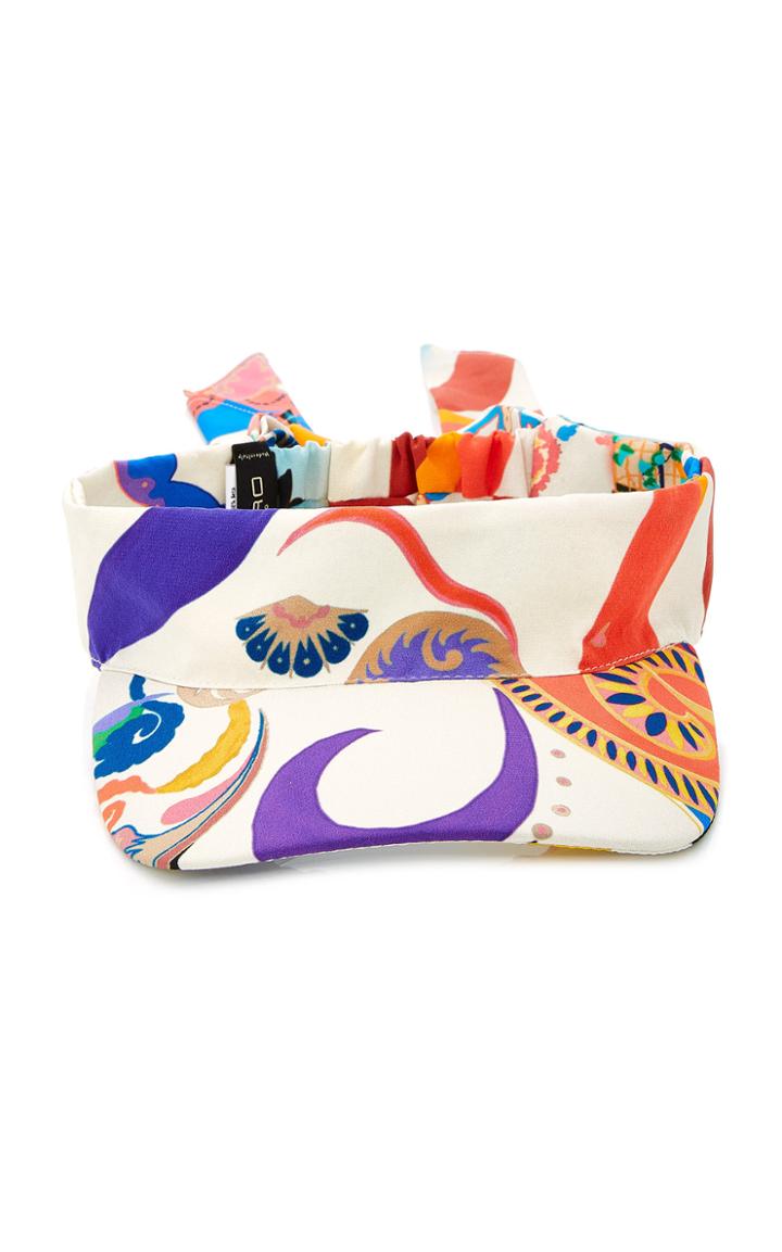 Etro Printed Satin Visor