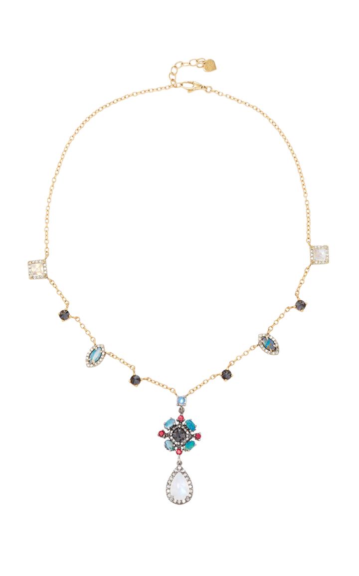 Eden Presley Rainbow Moonstone Boulder Opal Necklace