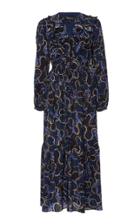 Saloni Ginny Printed Silk Midi Dress