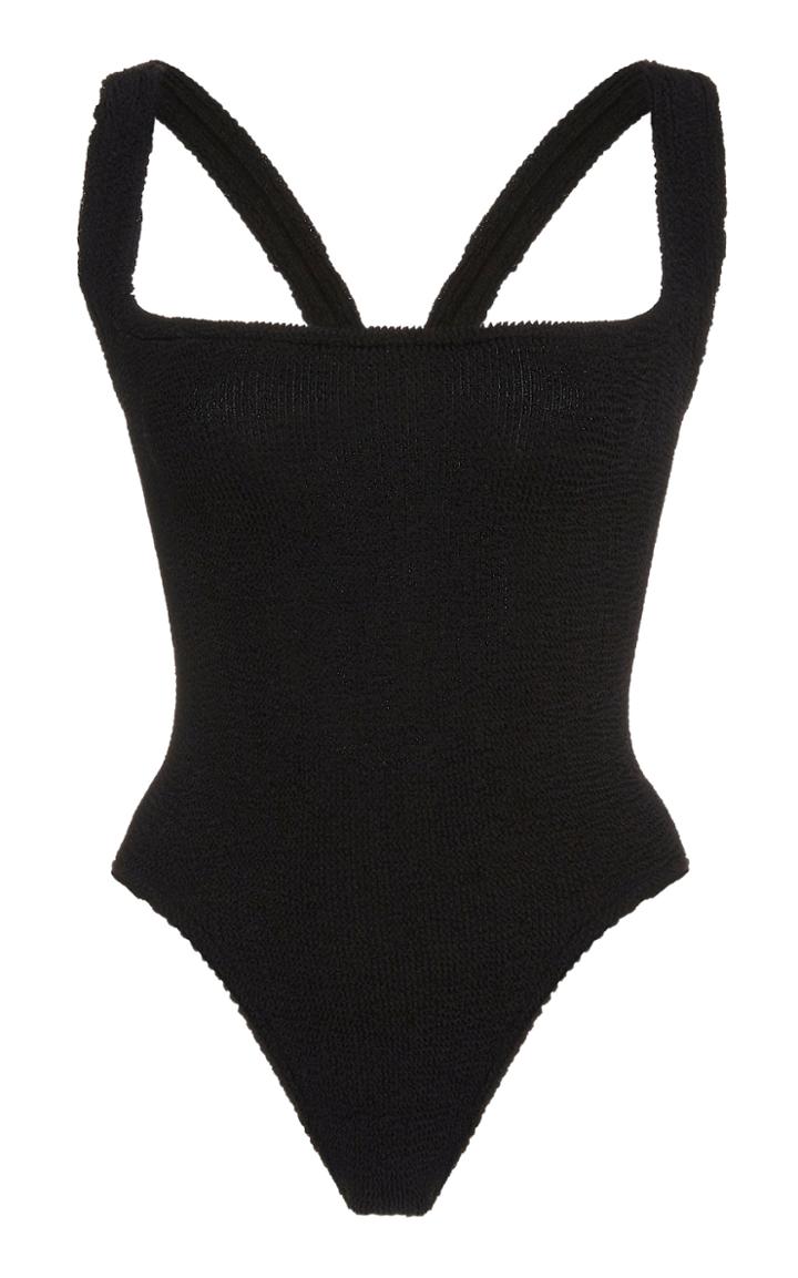 Hunza G Zora Metallic Seersucker Swimsuit